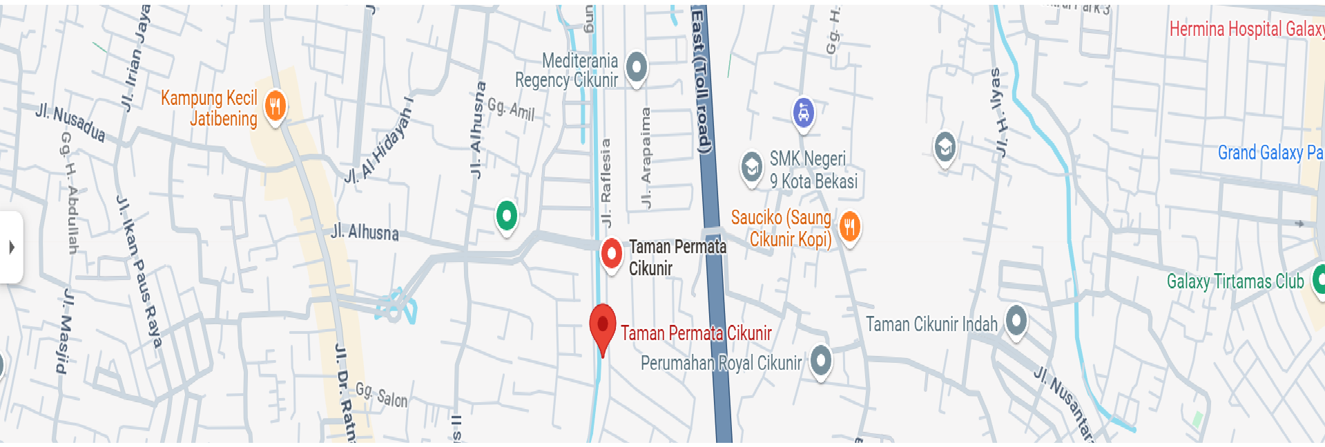 Maps Perumahan Cikunir Bekasi