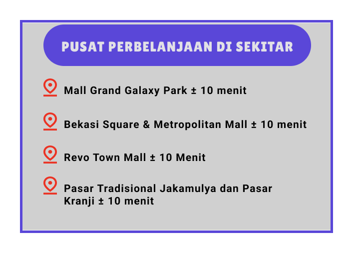 Pusat Perbelanjaan di sekitar Perumahan Cikunir