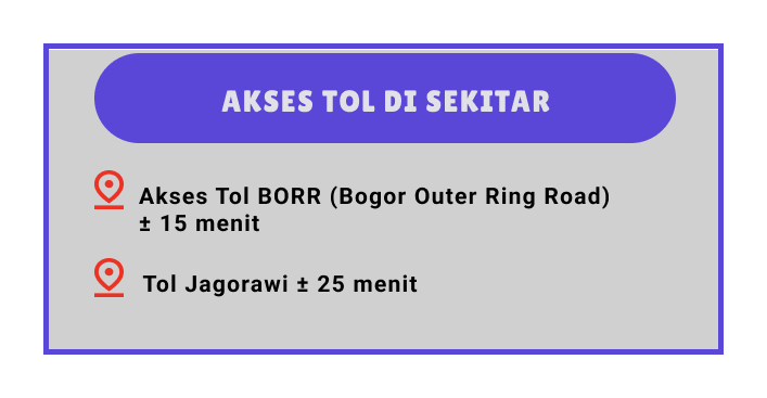 Akses tol di sekitar Perumahan Pandan Valley