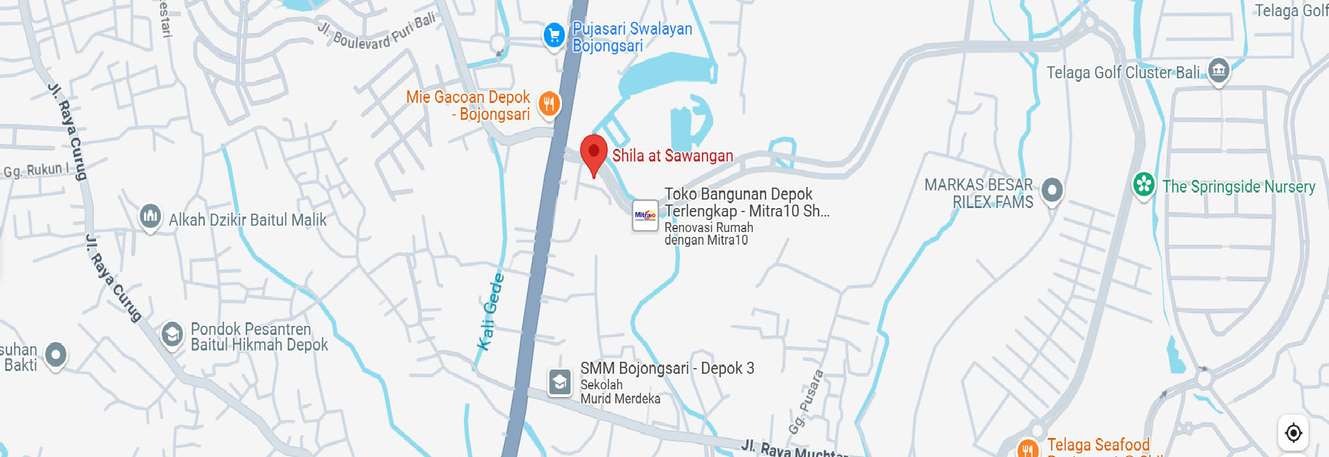 maps perumahan shila at sawangan