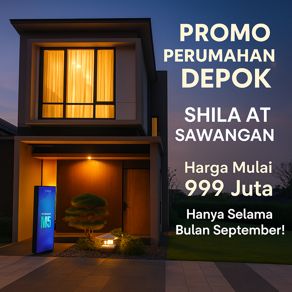promo perumahan depok shila at sawangan rumah minimalis 2 lantai